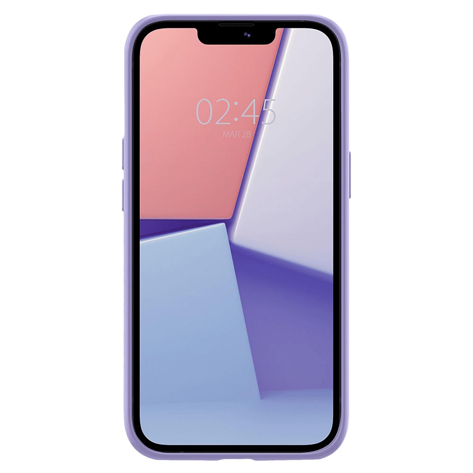 spigen Silicone Fit Soft Silicone Back Cover for Apple iPhone 13 (Air Cushion Technology, Iris Purple)_3