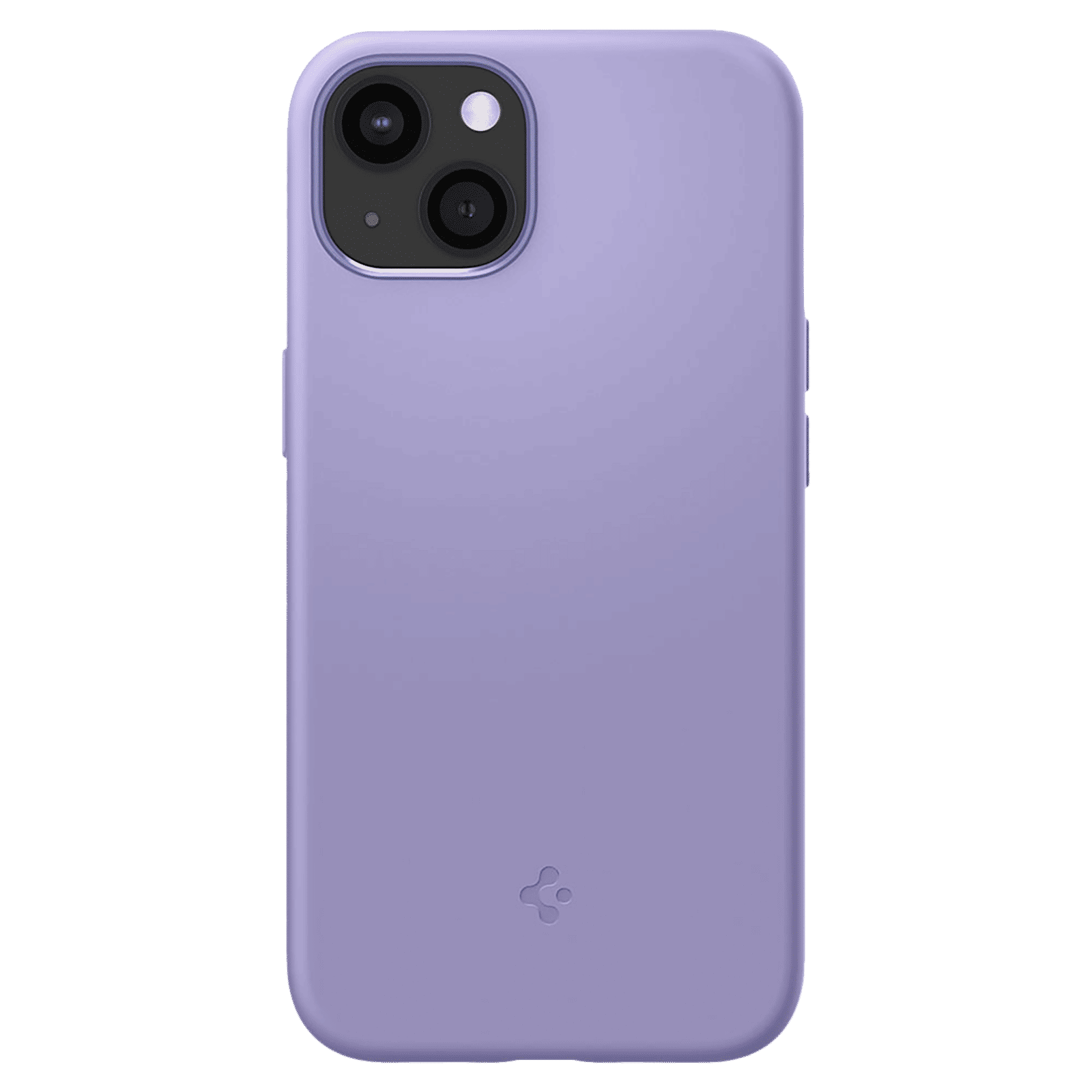 spigen Silicone Fit Soft Silicone Back Cover for Apple iPhone 13 (Air Cushion Technology, Iris Purple)_4