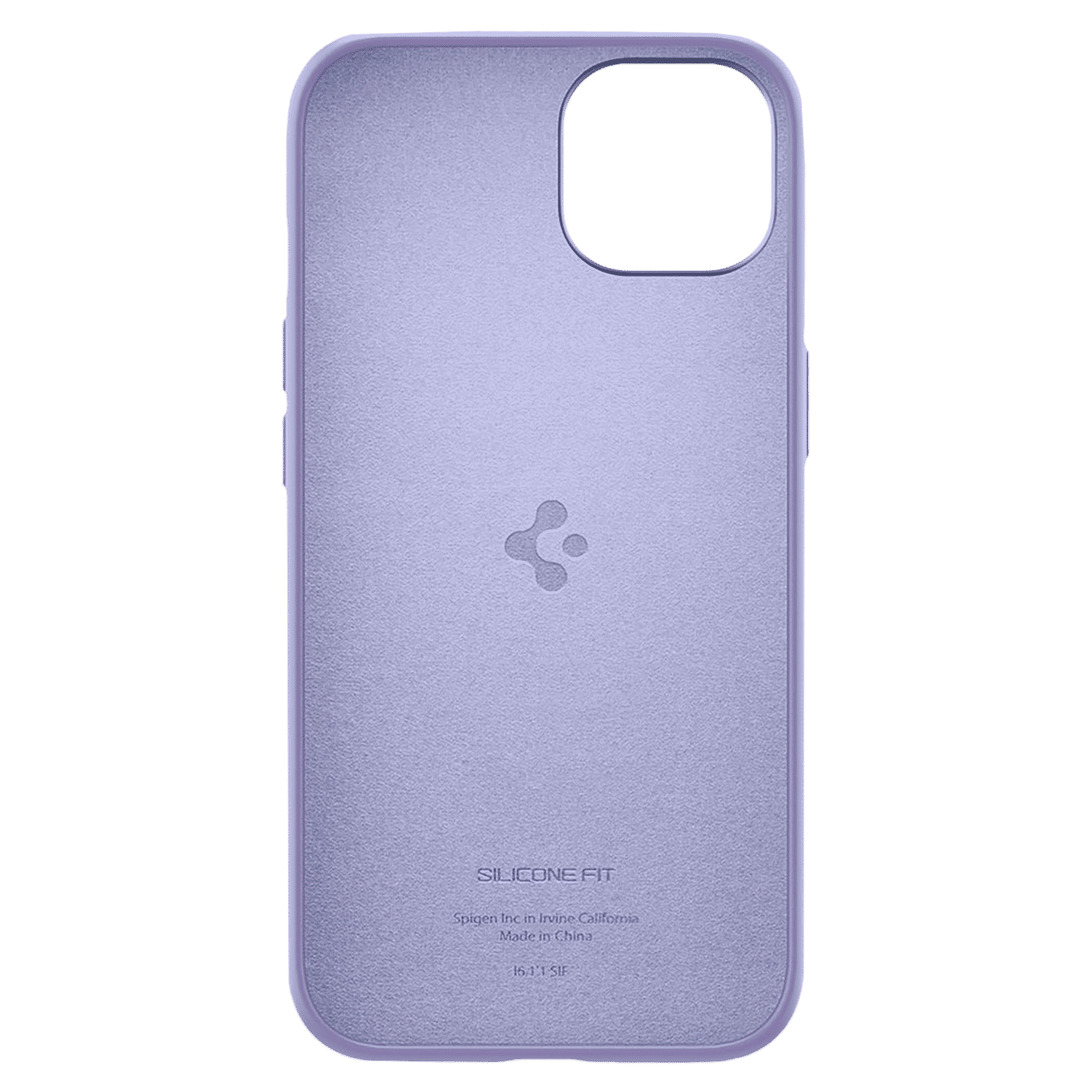 spigen Silicone Fit Soft Silicone Back Cover for Apple iPhone 13 (Air Cushion Technology, Iris Purple)_5