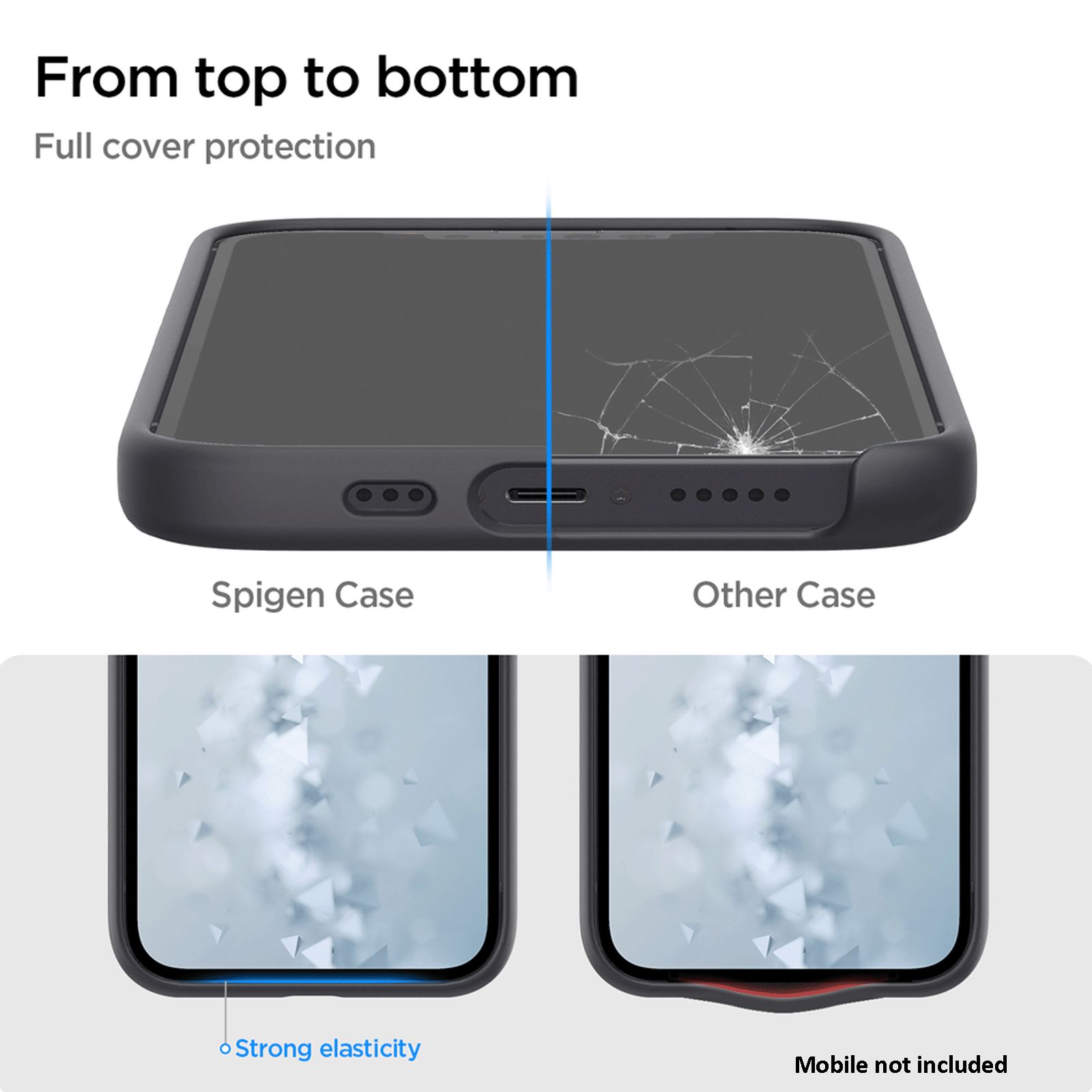 spigen Soft Silicone Back Cover for Apple iPhone 13 (Wireless Charging Compatible, Navy Blue)_8