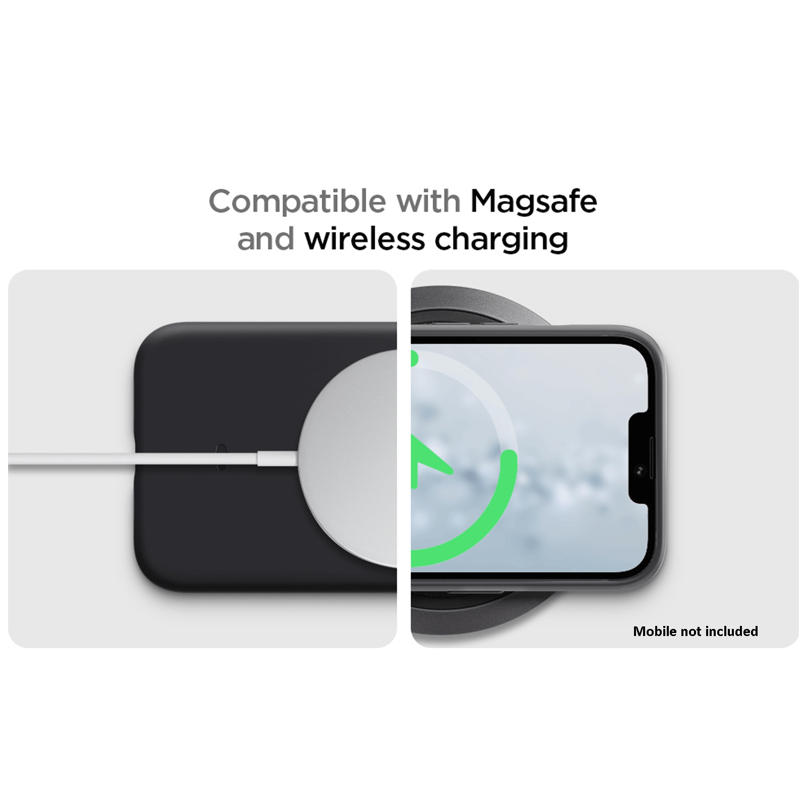 spigen Soft Silicone Back Cover for Apple iPhone 13 (Wireless Charging Compatible, Navy Blue)_9