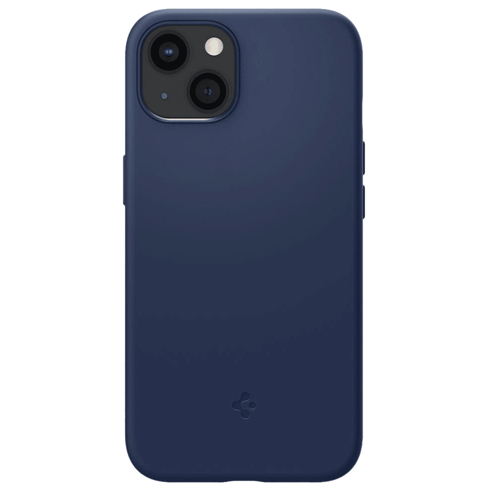 spigen Soft Silicone Back Cover for Apple iPhone 13 (Wireless Charging Compatible, Navy Blue)_4