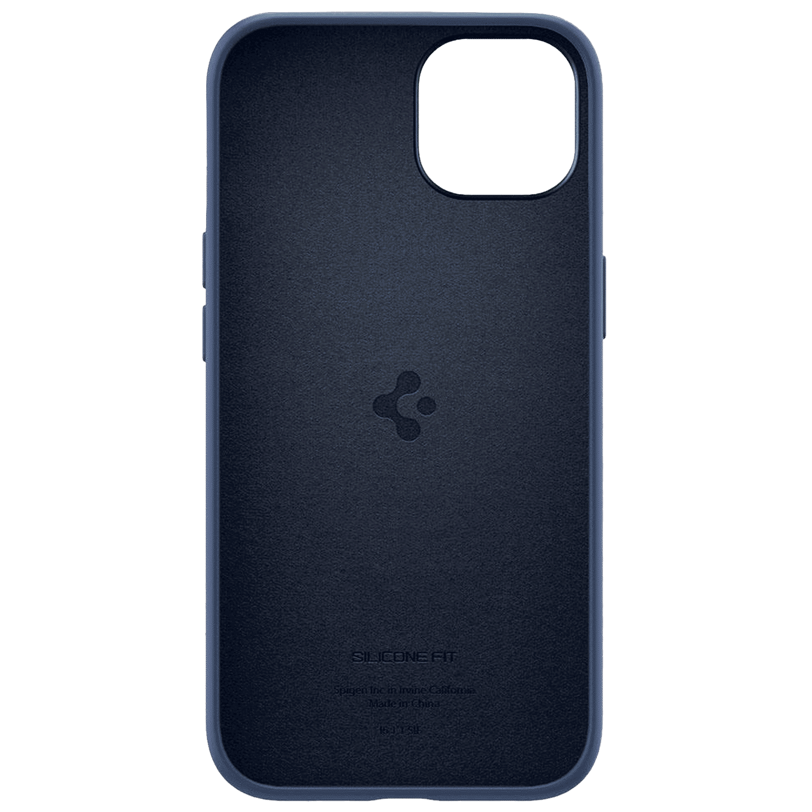 spigen Soft Silicone Back Cover for Apple iPhone 13 (Wireless Charging Compatible, Navy Blue)_5