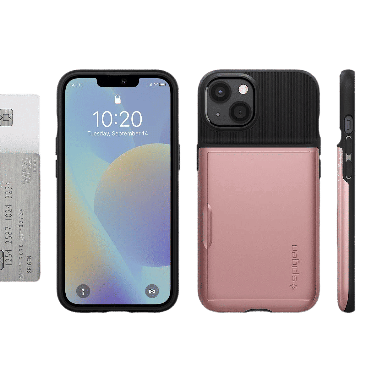 spigen Slim Armor CS TPU & Polycarbonate Back Cover for Apple iPhone 13 (Air Cushion Technology, Rose Gold) spigen Slim Armor CS TPU & Polycarbonate Back Cover for Apple iPhone 13 (Air Cushion Technology, Rose Gold)_4