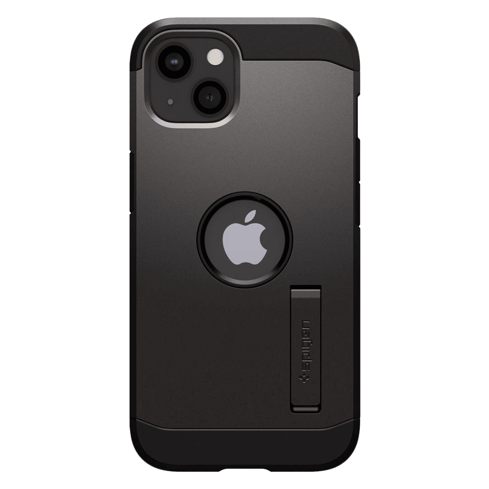 spigen Tough Armor TPU & Polycarbonate Back Case with Stand for Apple iPhone 13 (Wireless Charging Compatible, Gunmetal)_4