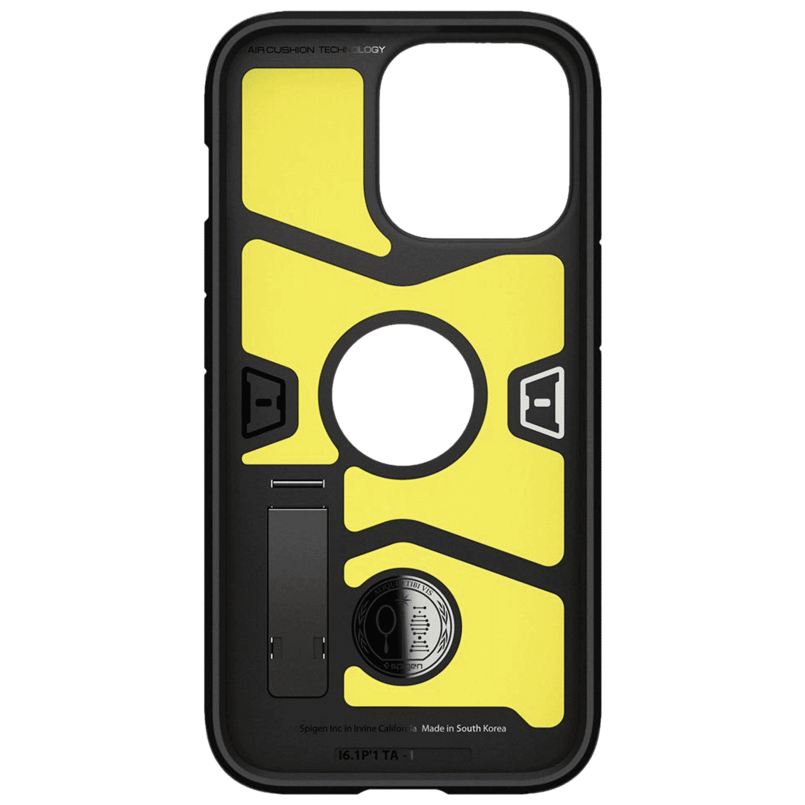 spigen Tough Armor TPU & Polycarbonate Back Case with Stand for Apple iPhone 13 (Wireless Charging Compatible, Gunmetal)_5