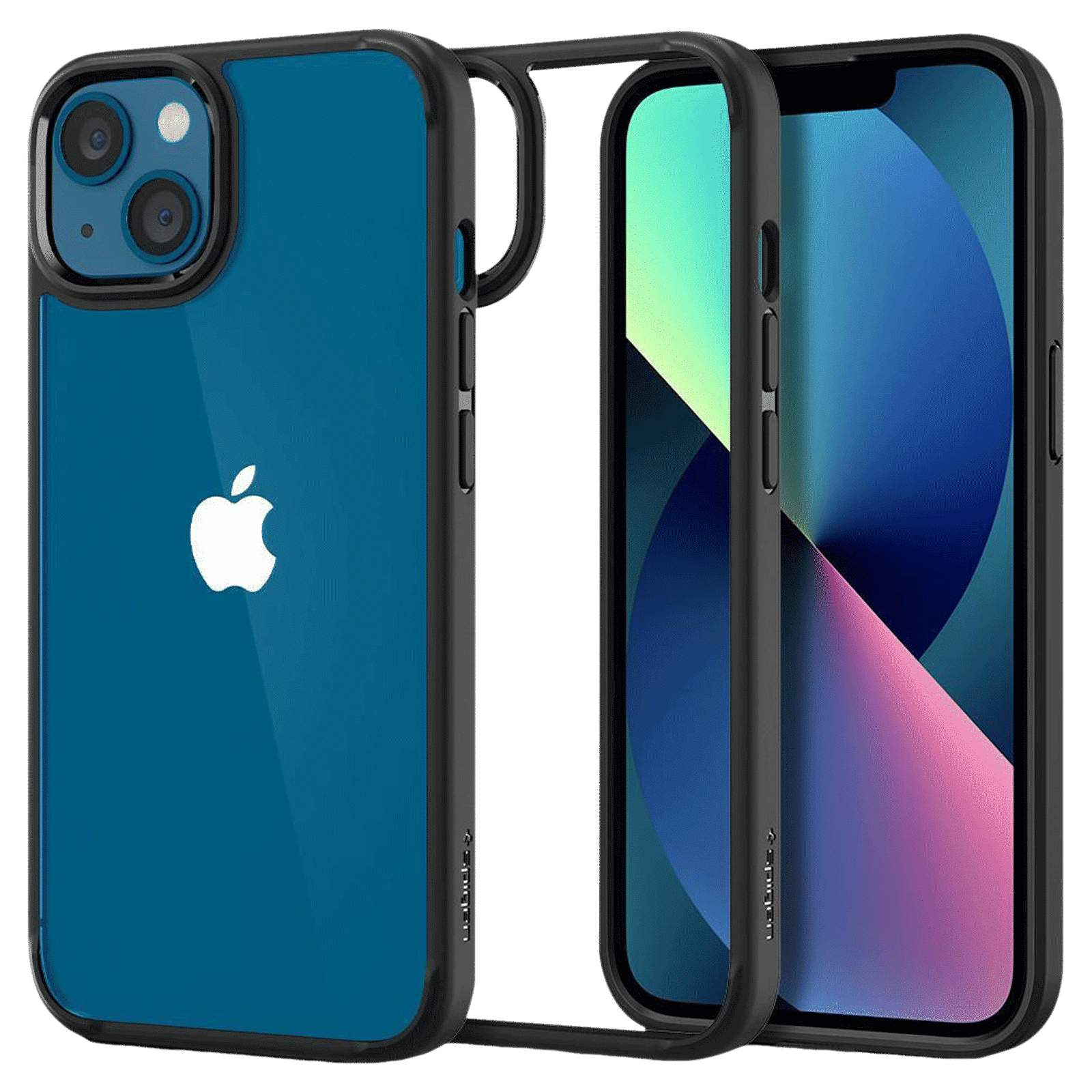 spigen Ultra Hybrid TPU & Polycarbonate Back Cover for Apple iPhone 13 (Wireless Charging Compatible?, Matte Black)_1