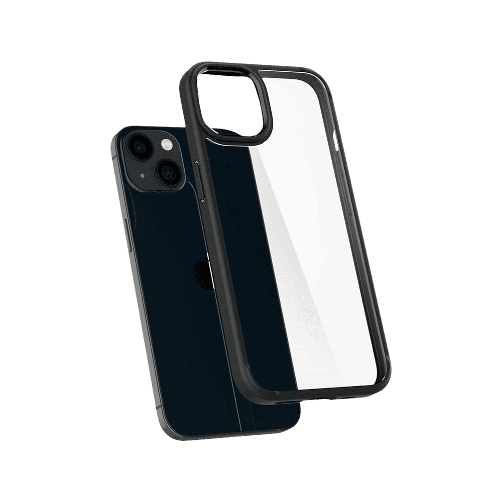spigen Ultra Hybrid TPU & Polycarbonate Back Cover for Apple iPhone 13 (Wireless Charging Compatible?, Matte Black)_8