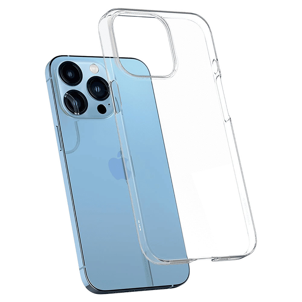 spigen AirSkin Polycarbonate Back Cover for Apple iPhone 13 Pro (Scratch Protection, Crystal Clear)_7