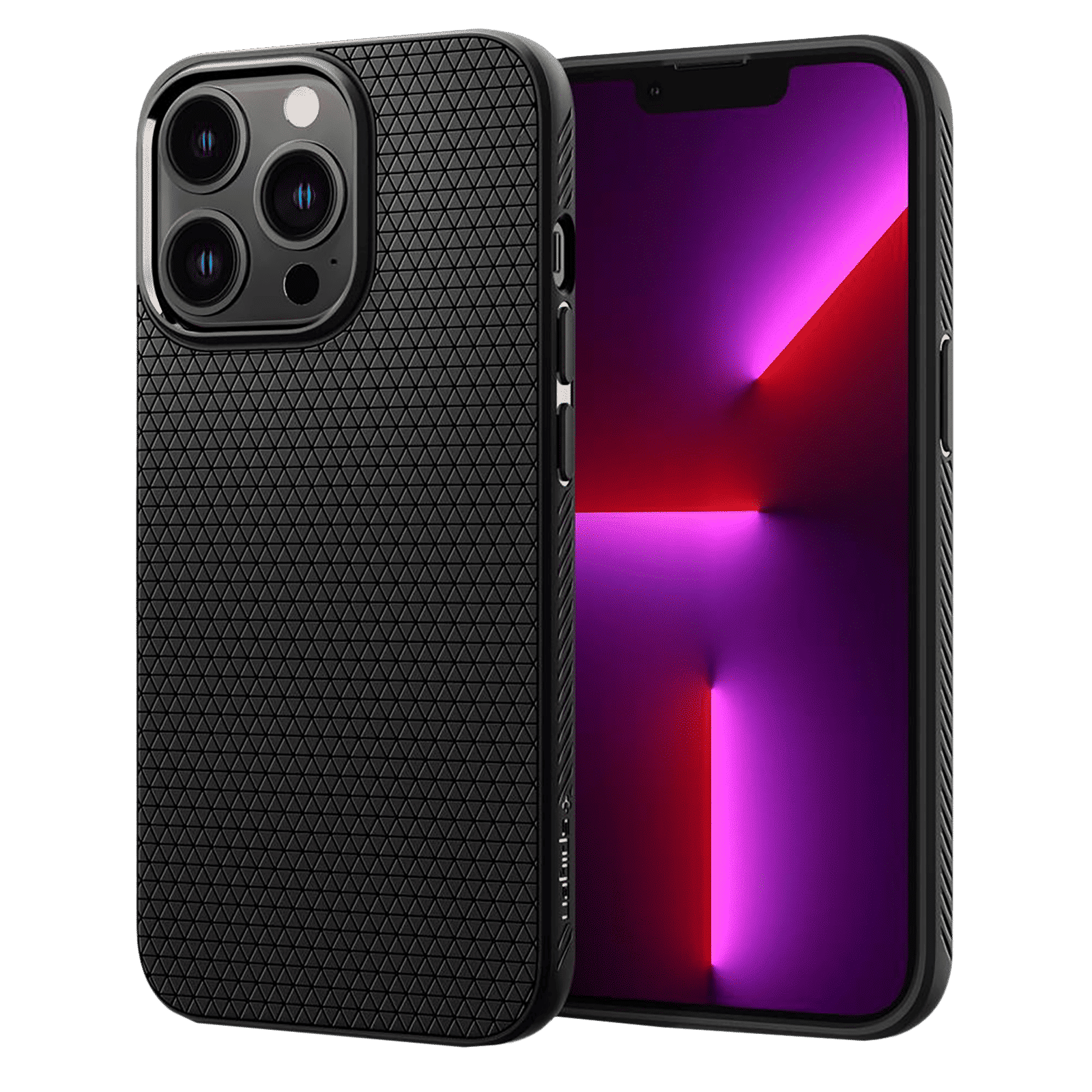 spigen Liquid Air TPU Back Cover for Apple iPhone 13 Pro (Wireless Charging Compatible, Matte Black)_1