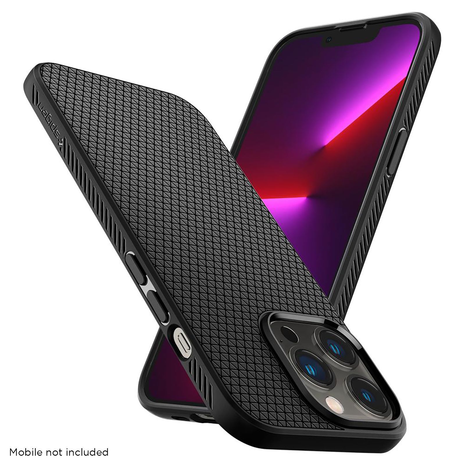 spigen Liquid Air TPU Back Cover for Apple iPhone 13 Pro (Wireless Charging Compatible, Matte Black)_9