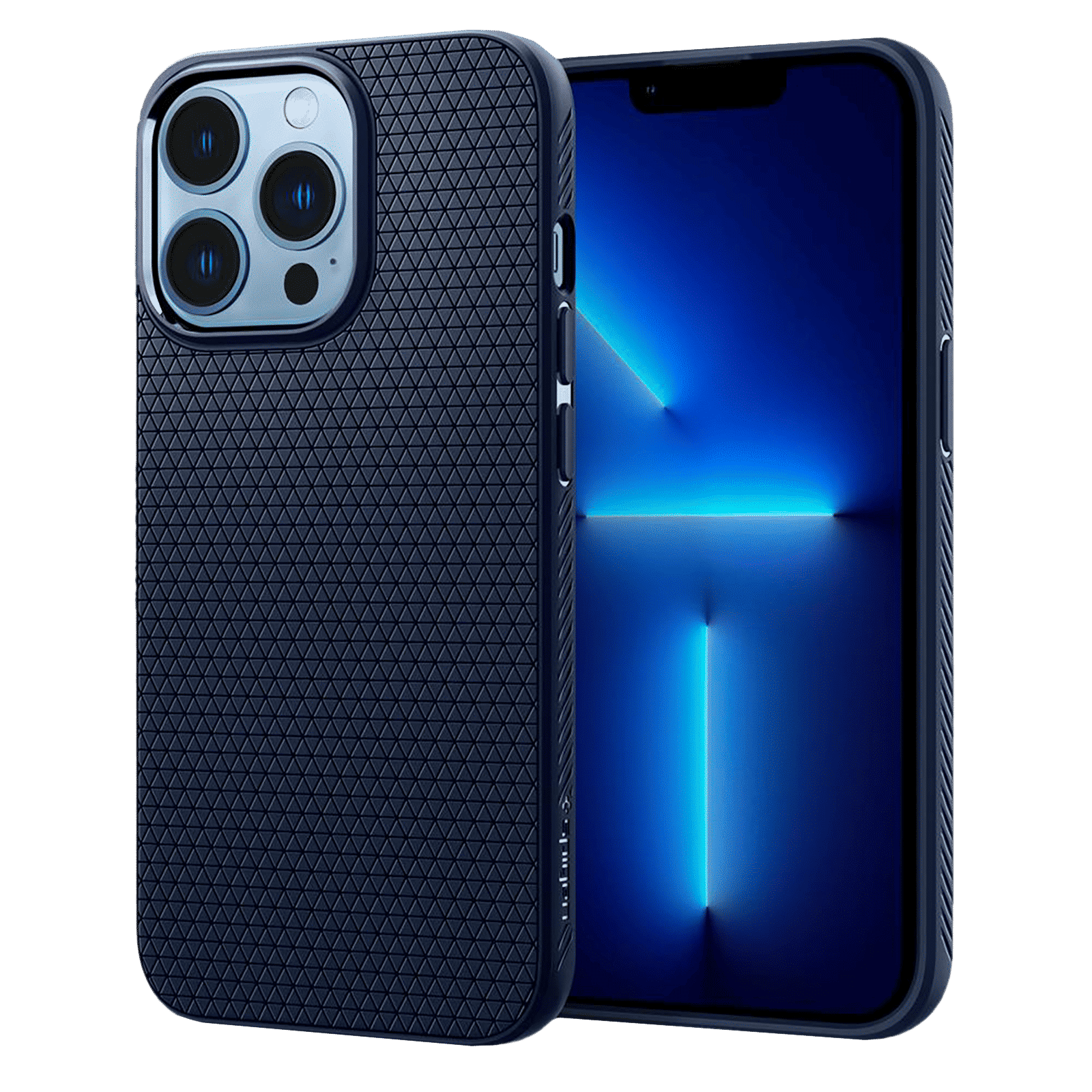 spigen Liquid Air TPU Back Cover for Apple iPhone 13 Pro (Wireless Charging Compatible, Navy Blue) spigen Liquid Air TPU Back Cover for Apple iPhone 13 Pro (Wireless Charging Compatible, Navy Blue)_1