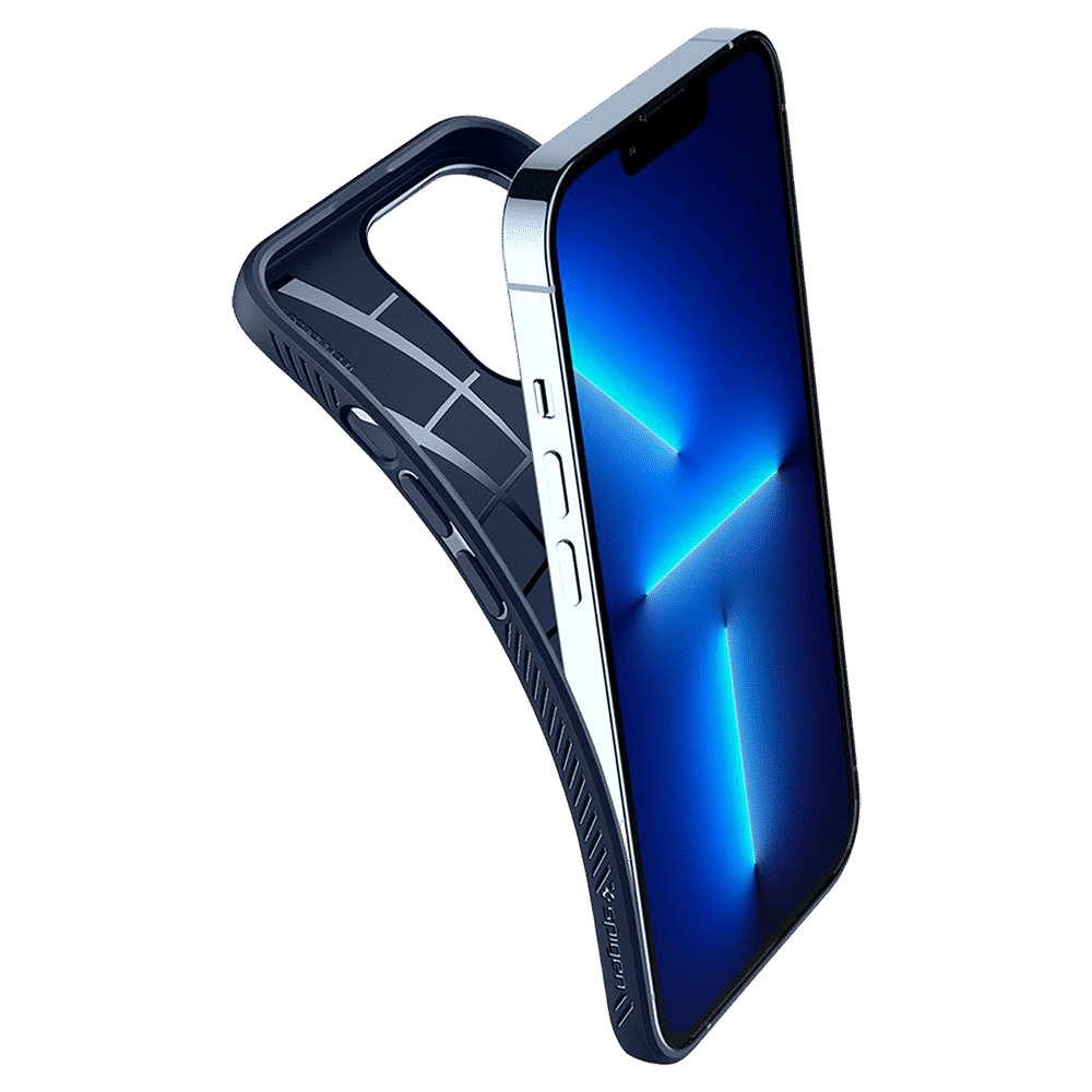spigen Liquid Air TPU Back Cover for Apple iPhone 13 Pro (Wireless Charging Compatible, Navy Blue) spigen Liquid Air TPU Back Cover for Apple iPhone 13 Pro (Wireless Charging Compatible, Navy Blue)_8