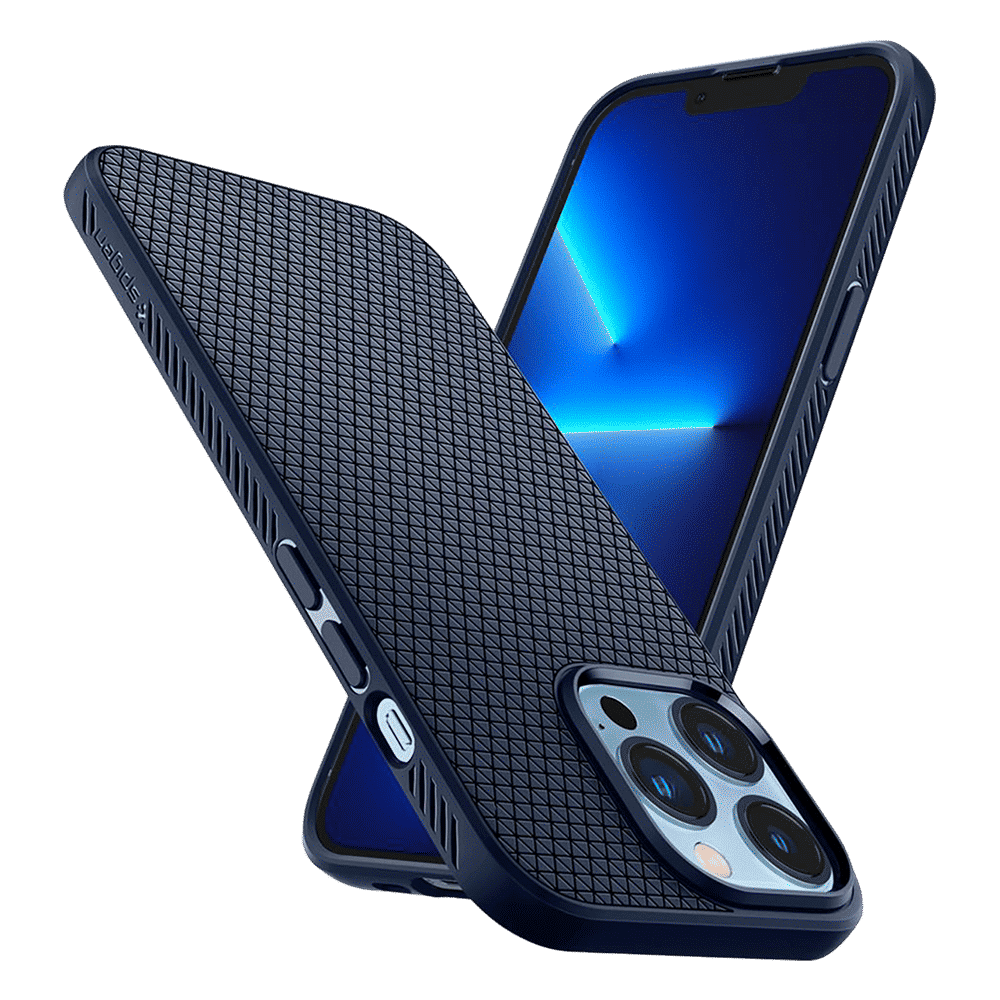 spigen Liquid Air TPU Back Cover for Apple iPhone 13 Pro (Wireless Charging Compatible, Navy Blue) spigen Liquid Air TPU Back Cover for Apple iPhone 13 Pro (Wireless Charging Compatible, Navy Blue)_9