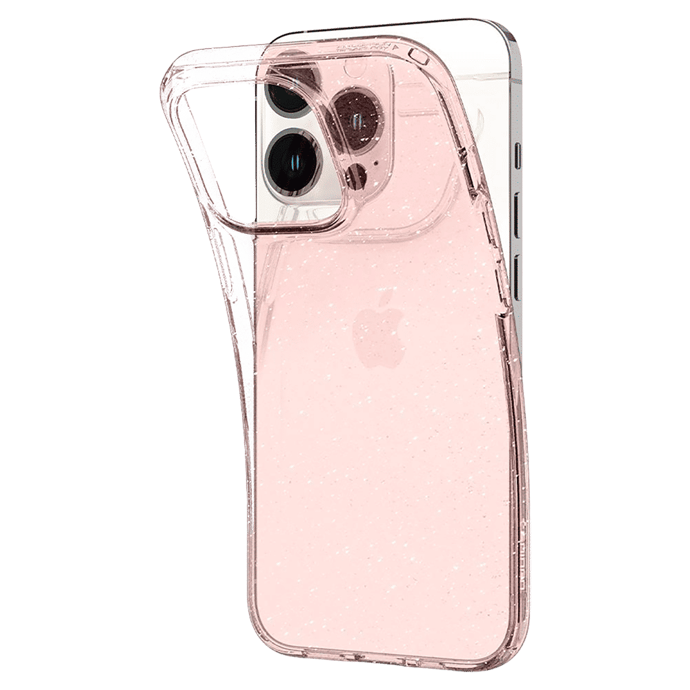 spigen Liquid Crystal Glitter TPU Back Cover for Apple iPhone 13 Pro (Wireless Charging Compatible, Rose Quartz)_7