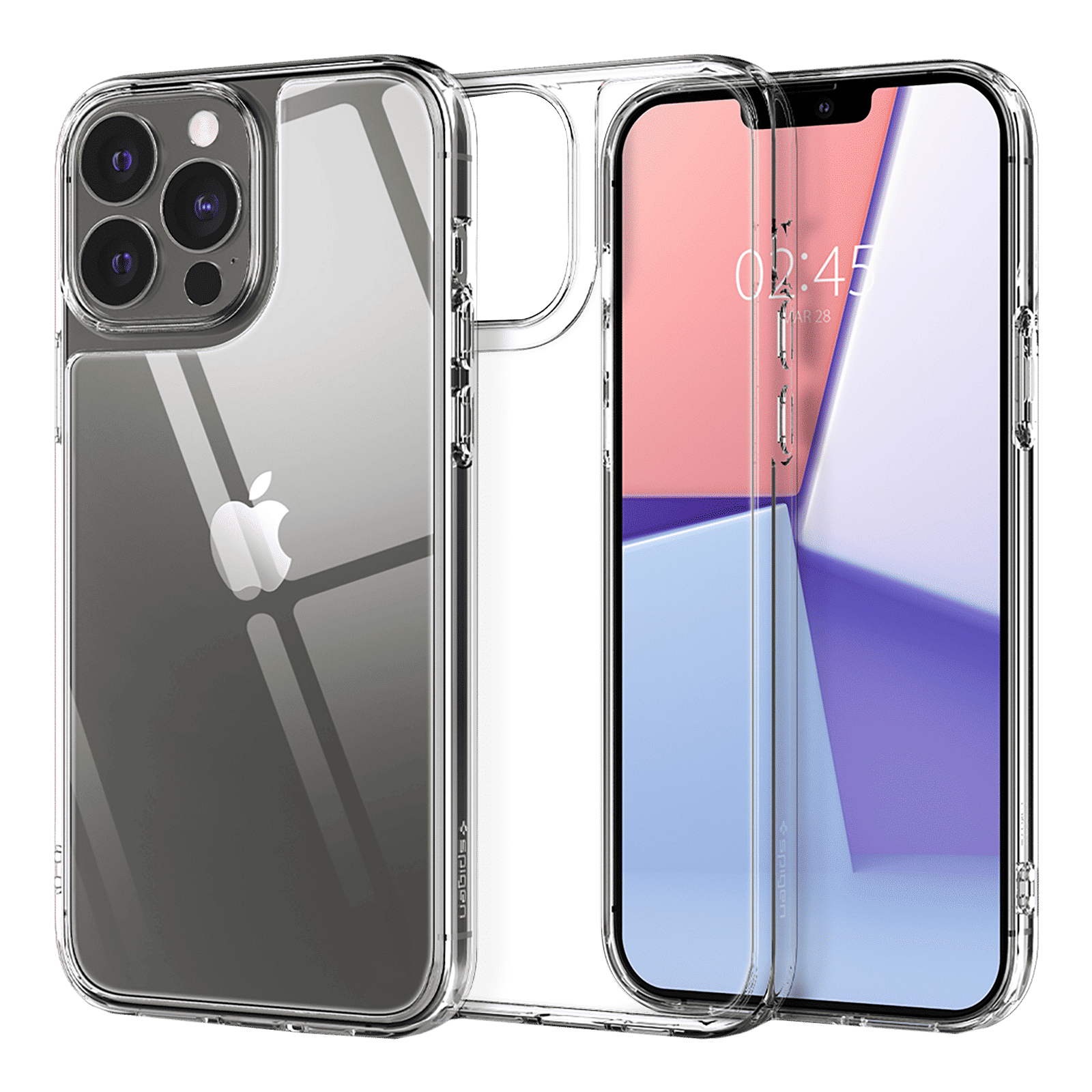 spigen Quartz Hybrid TPU Back Case for iPhone 13 Pro (Edge Protection, ACS03271, Crystal Clear)_1