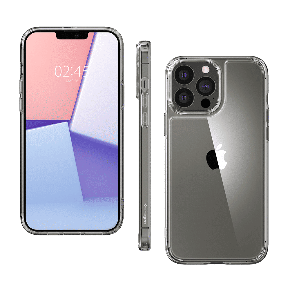 spigen Quartz Hybrid TPU Back Case for iPhone 13 Pro (Edge Protection, ACS03271, Crystal Clear)_4
