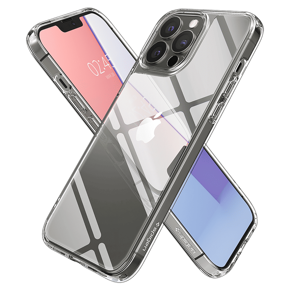 spigen Quartz Hybrid TPU Back Case for iPhone 13 Pro (Edge Protection, ACS03271, Crystal Clear)_5