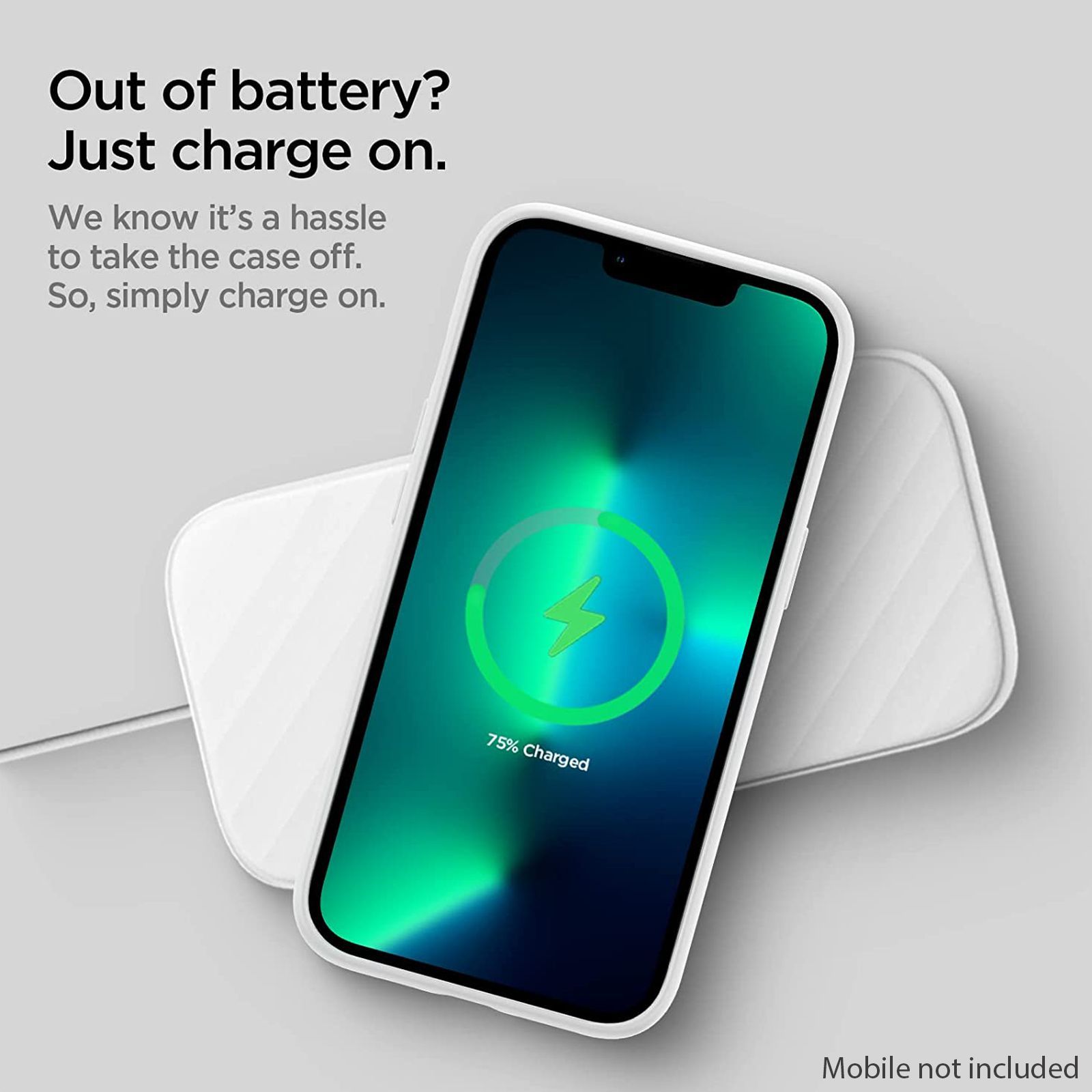 spigen Soft Silicone Back Cover for Apple iPhone 13 Pro (Wireless Charging Compatible, White)_4