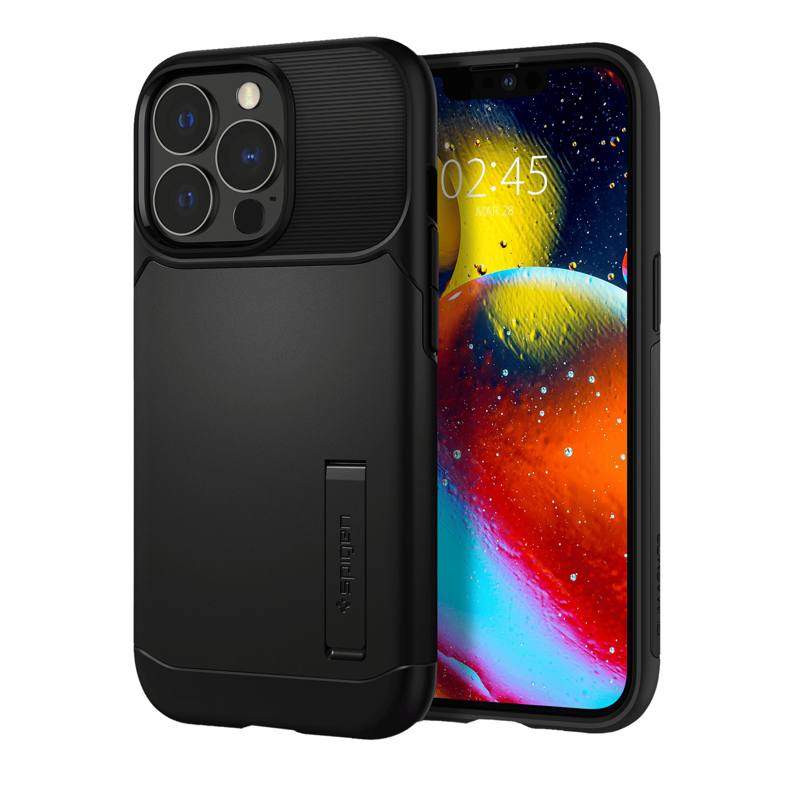 spigen Slim Armor TPU Back Cover for Apple iPhone 13 Pro (Air Cushion Technology, Black)_1