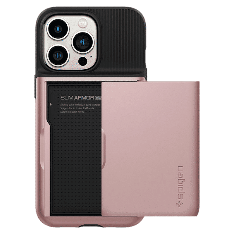 spigen Slim Armor CS TPU & Polycarbonate Back Cover for Apple iPhone 13 Pro (Air Cushion Technology, Rose Gold)_15