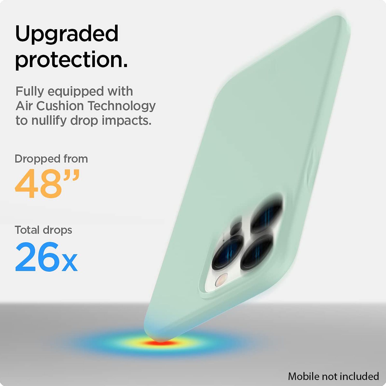 spigen Thin Fit Polycarbonate Back Cover for Apple iPhone 13 Pro (Wireless Charging Compatible, Apple Mint)_8