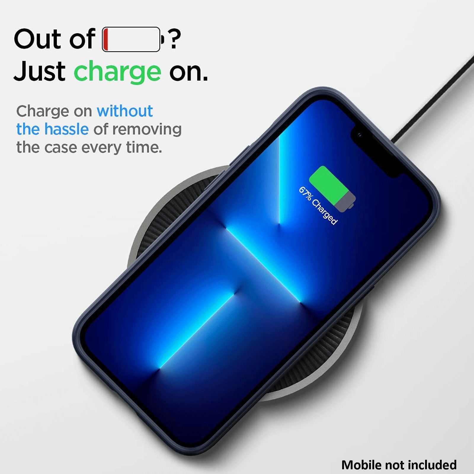 spigen Thin Fit Polycarbonate Back Cover for Apple iPhone 13 Pro (Wireless Charging Compatible, Navy Blue)_6