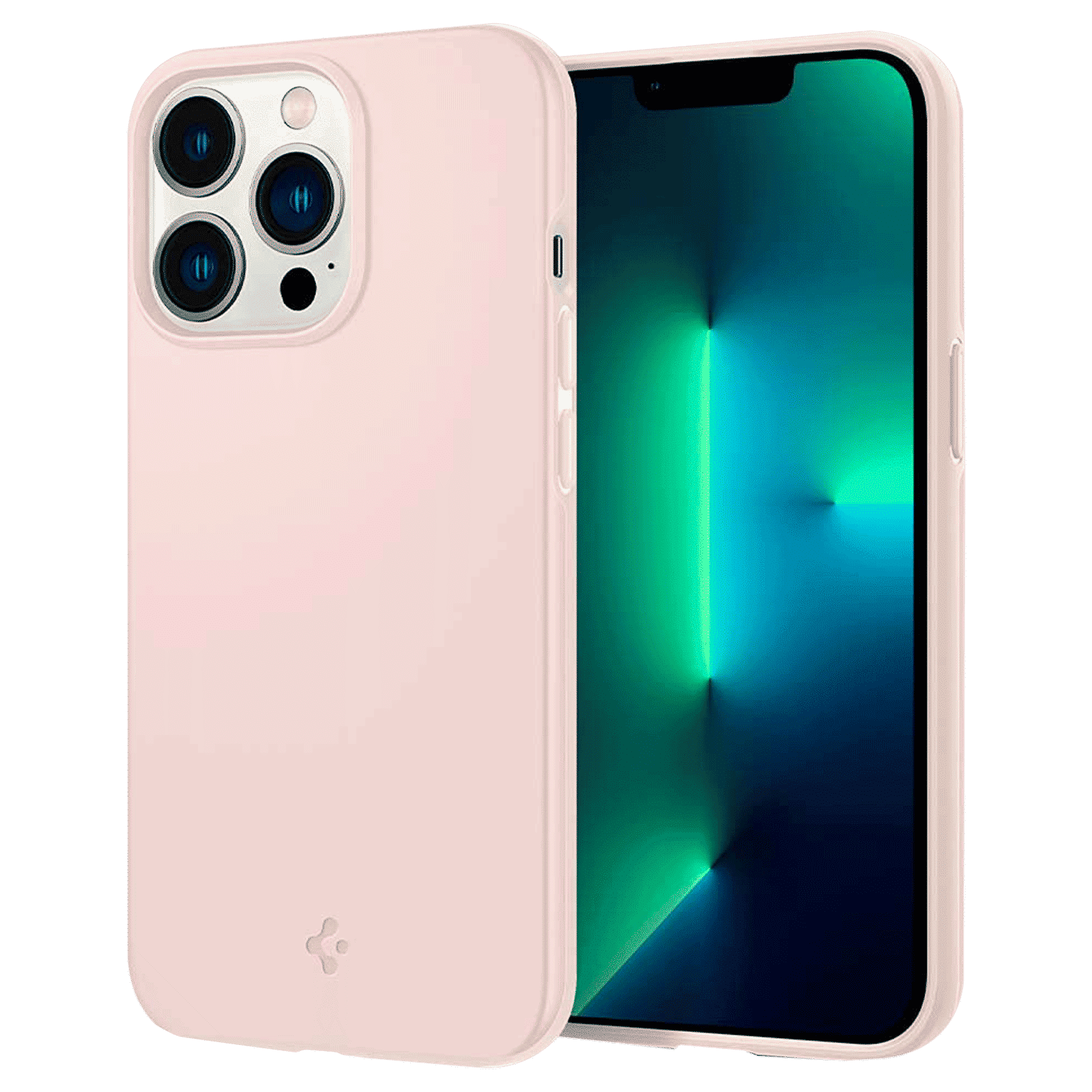 spigen Thin Fit Polycarbonate Back Cover for Apple iPhone 13 Pro (Wireless Charging Compatible, Pink Sand)_1