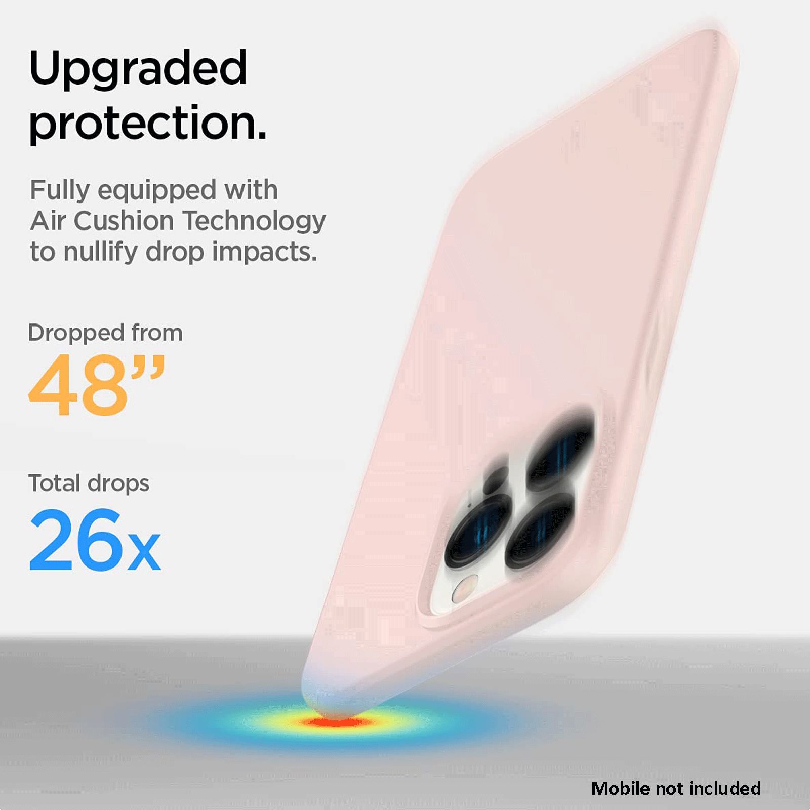 spigen Thin Fit Polycarbonate Back Cover for Apple iPhone 13 Pro (Wireless Charging Compatible, Pink Sand)_6