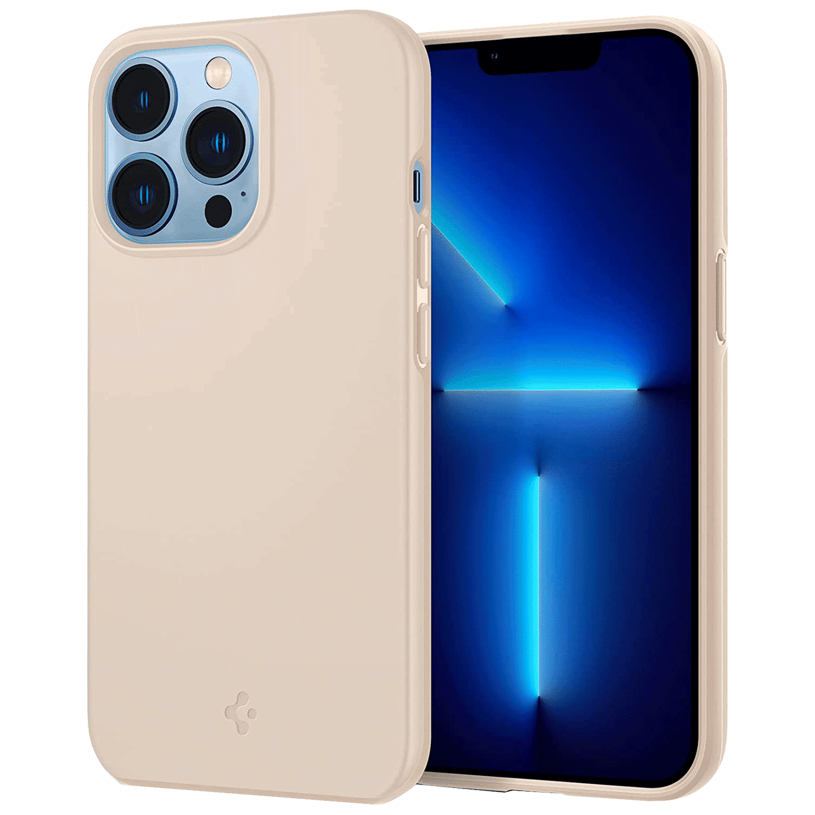 spigen Thin Fit Polycarbonate Back Cover for Apple iPhone 13 Pro (Wireless Charging Compatible, Sand Beige)_1