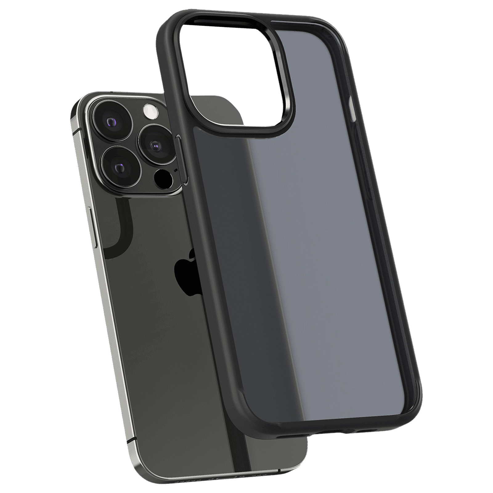 spigen Ultra Hybrid TPU & Polycarbonate Back Cover for Apple iPhone 13 Pro (Wireless Charging Compatible?, Frost Black)_10