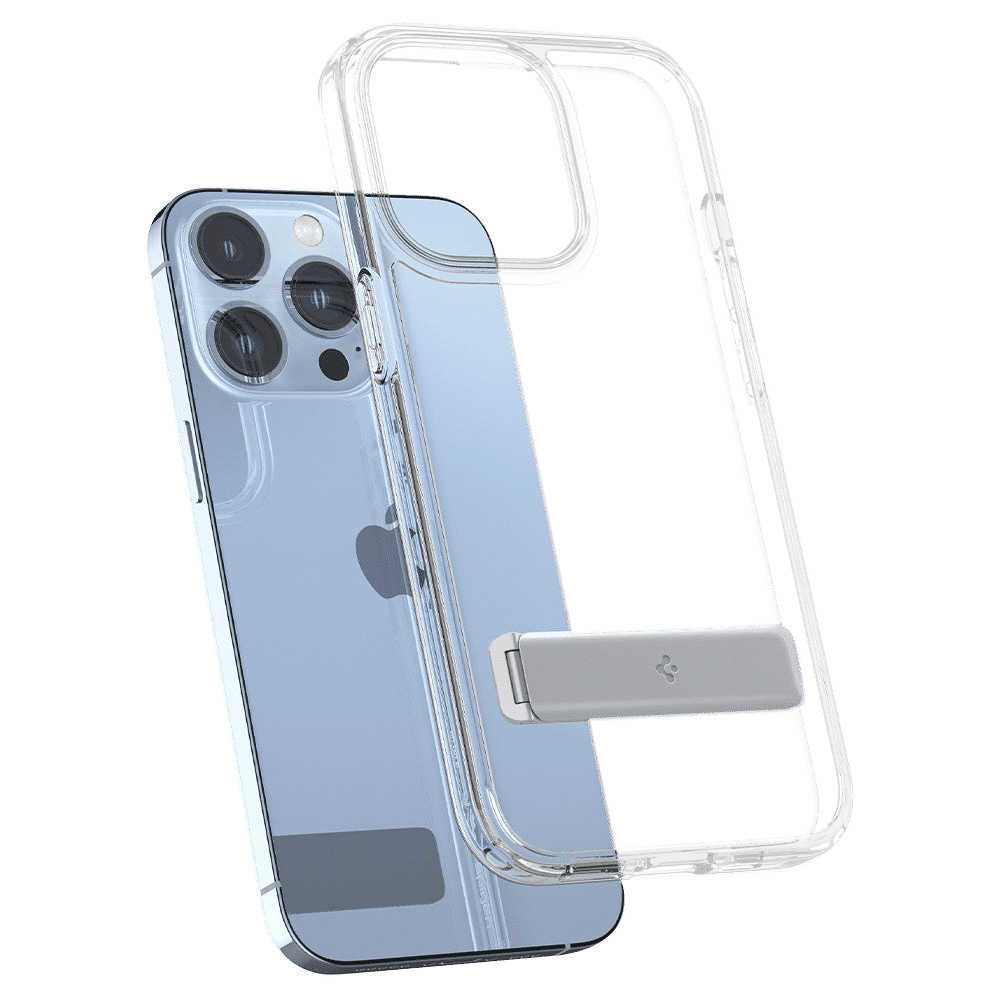 spigen ACS03270 Soft Polycarbonate & Hard TPU Back Cover for Apple iPhone 13 Pro (Air Cushion Technology, Crystal Clear)_14