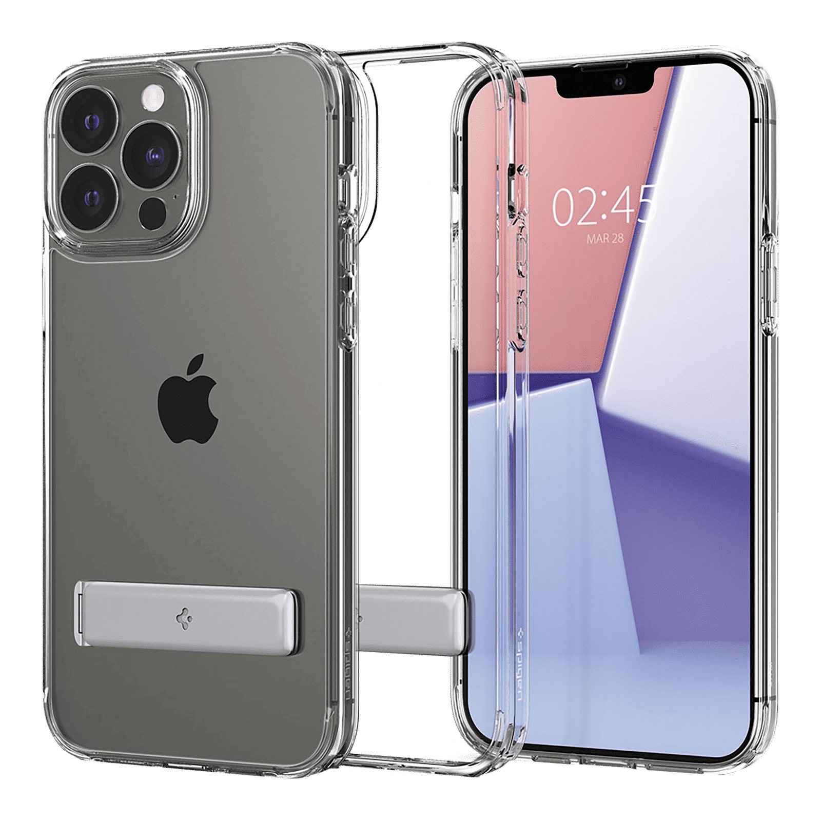 spigen ACS03270 Soft Polycarbonate & Hard TPU Back Cover for Apple iPhone 13 Pro (Air Cushion Technology, Crystal Clear)_6