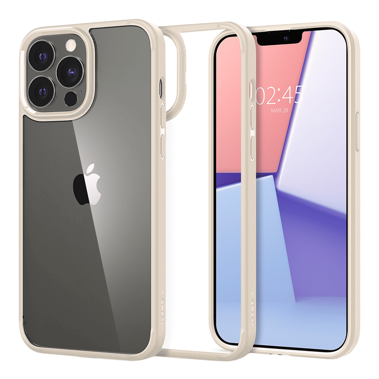 spigen Ultra Hybrid TPU & Polycarbonate Back Cover for Apple iPhone 13 Pro (Wireless Charging Compatible?, Sand Beige) spigen Ultra Hybrid TPU & Polycarbonate Back Cover for Apple iPhone 13 Pro (Wireless Charging Compatible?, Sand Beige)_1