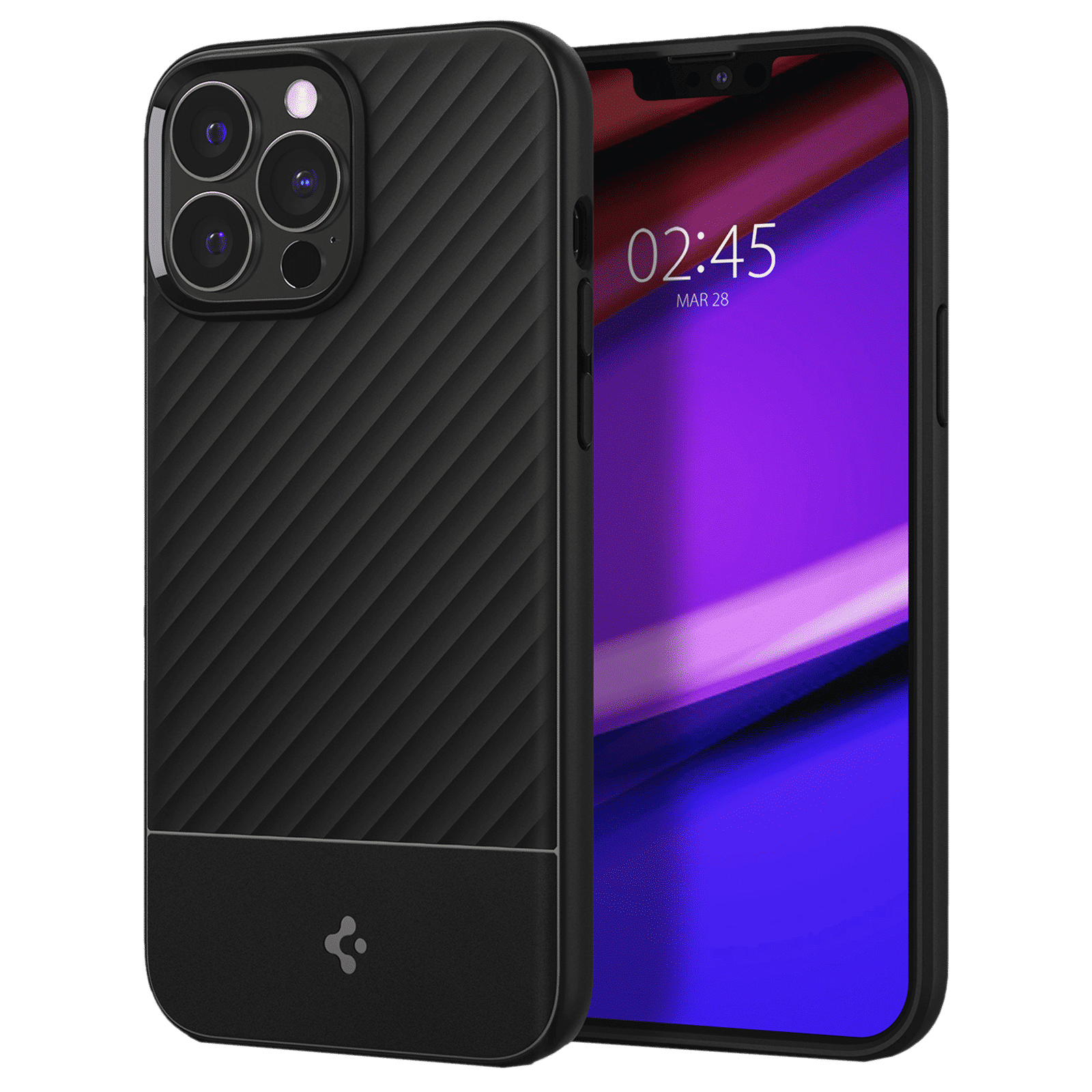 spigen Core Armor Thermoplastic Polyurethane Back Cover for Apple iPhone 13 Pro Max (Scratch Protection, Matte Black)_1