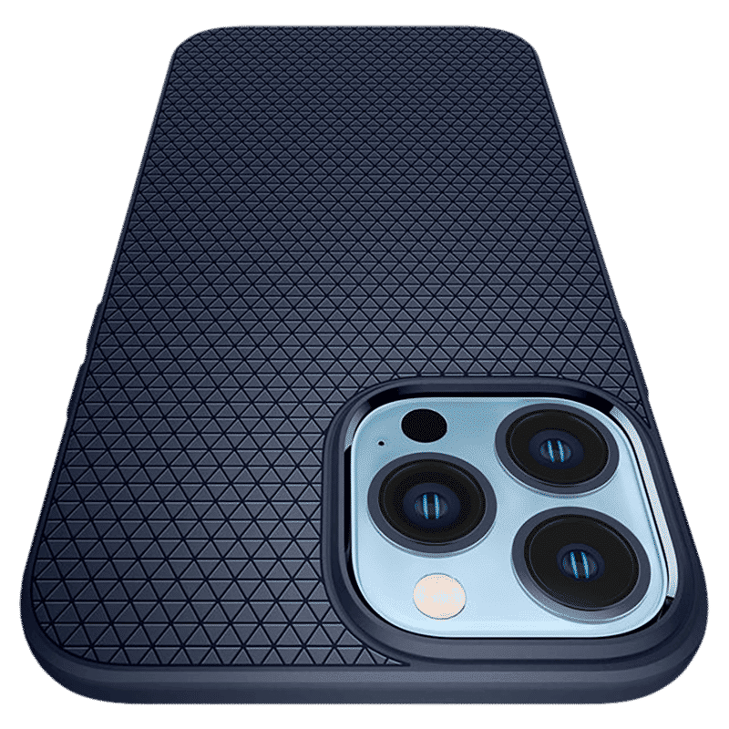 spigen Liquid Air TPU Back Cover for Apple iPhone 13 Pro Max (Supports Wireless Charging, Navy Blue)_10