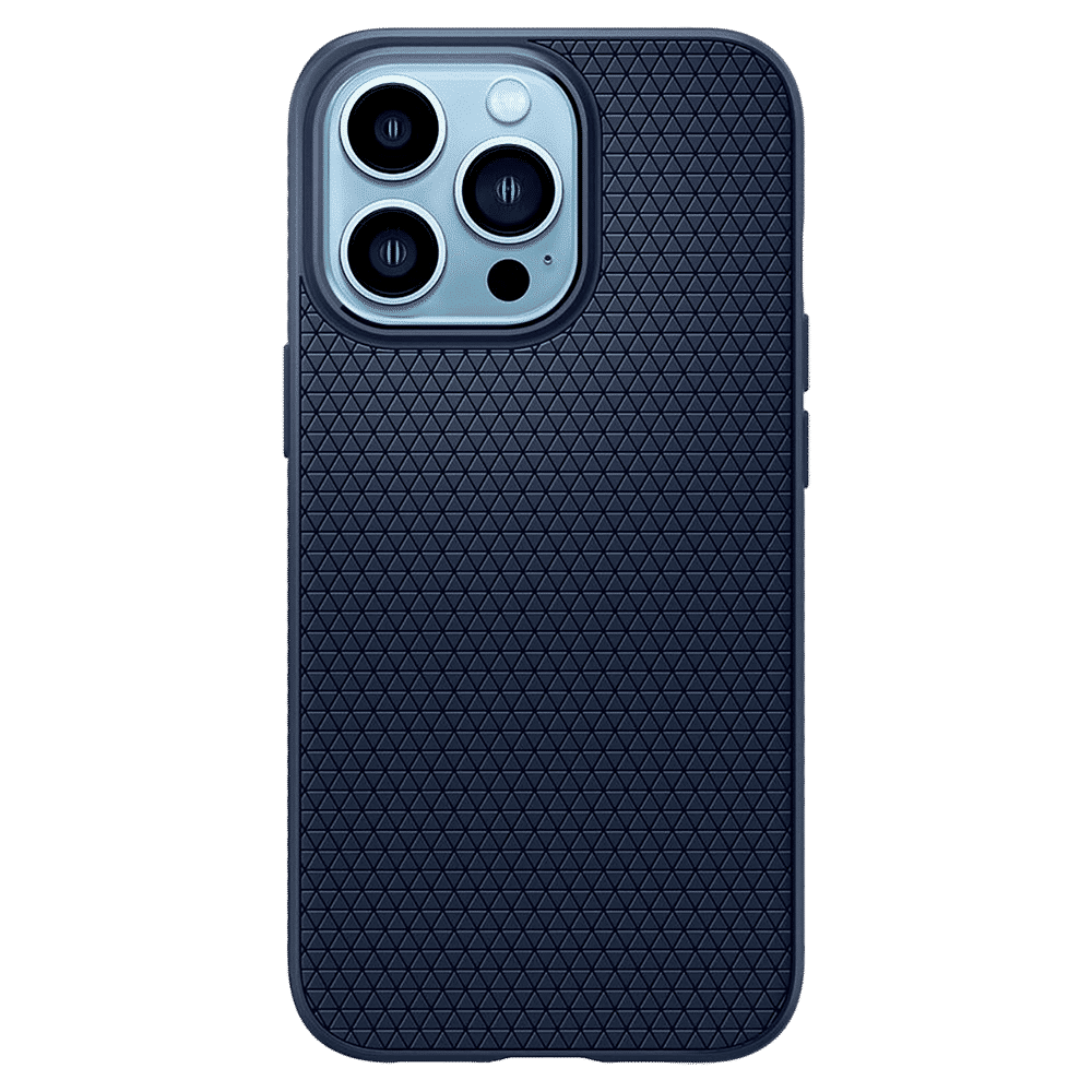 spigen Liquid Air TPU Back Cover for Apple iPhone 13 Pro Max (Supports Wireless Charging, Navy Blue)_4