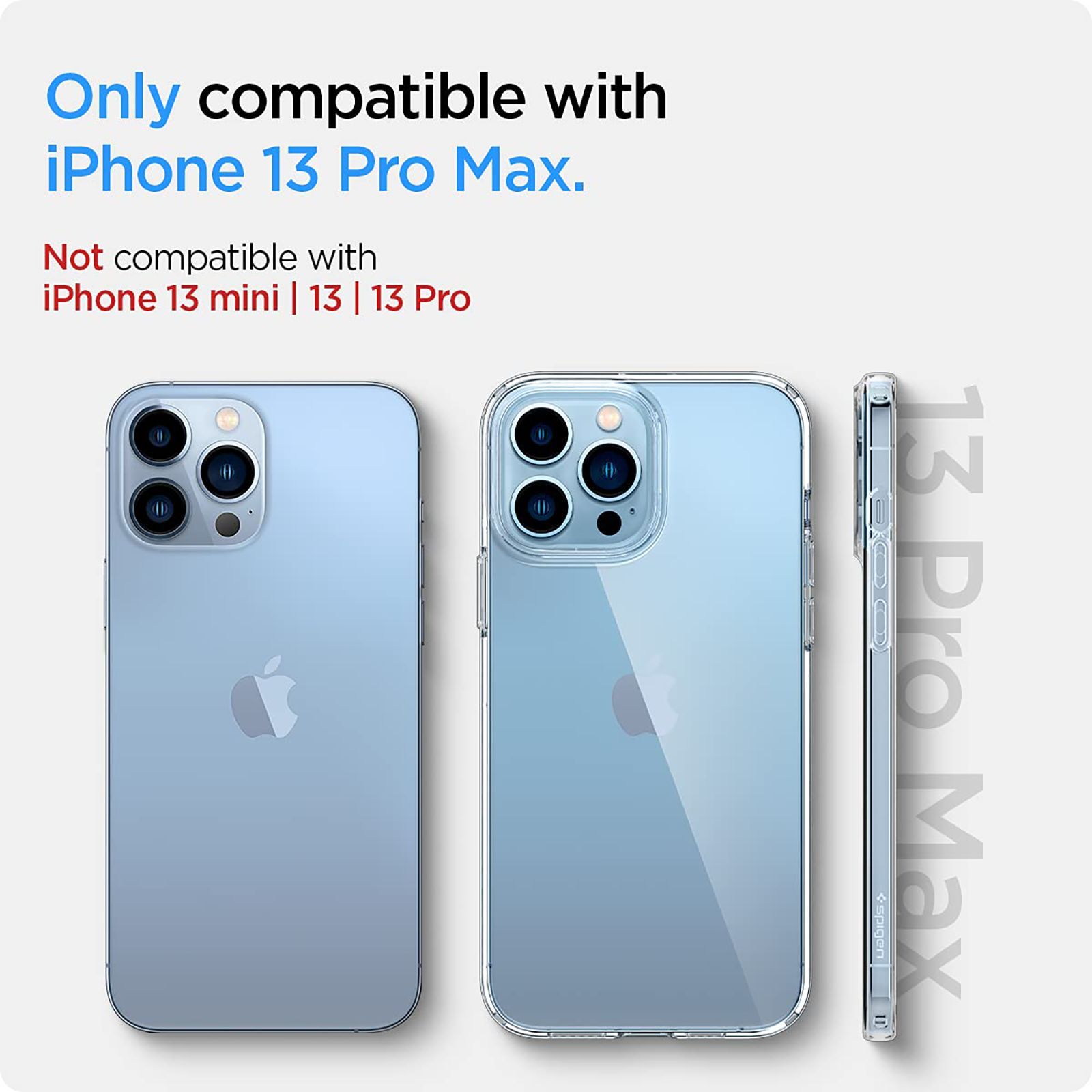 spigen Liquid Crystal TPU Back Cover for Apple iPhone 13 Pro Max (Wireless Charging Compatible, Crystal Clear)_9