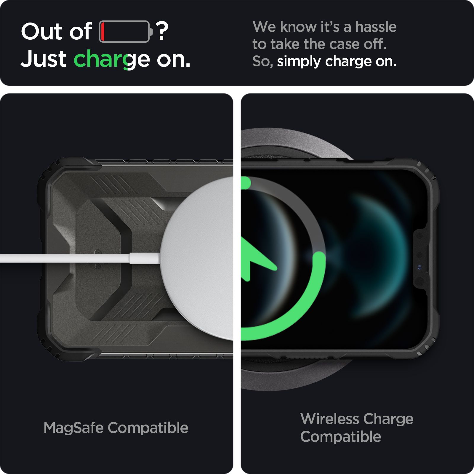 Spigen Polycarbonate & TPU Back Cover for Apple iPhone 13 Pro Max (Supports Wireless Charging, Matte Black)_12