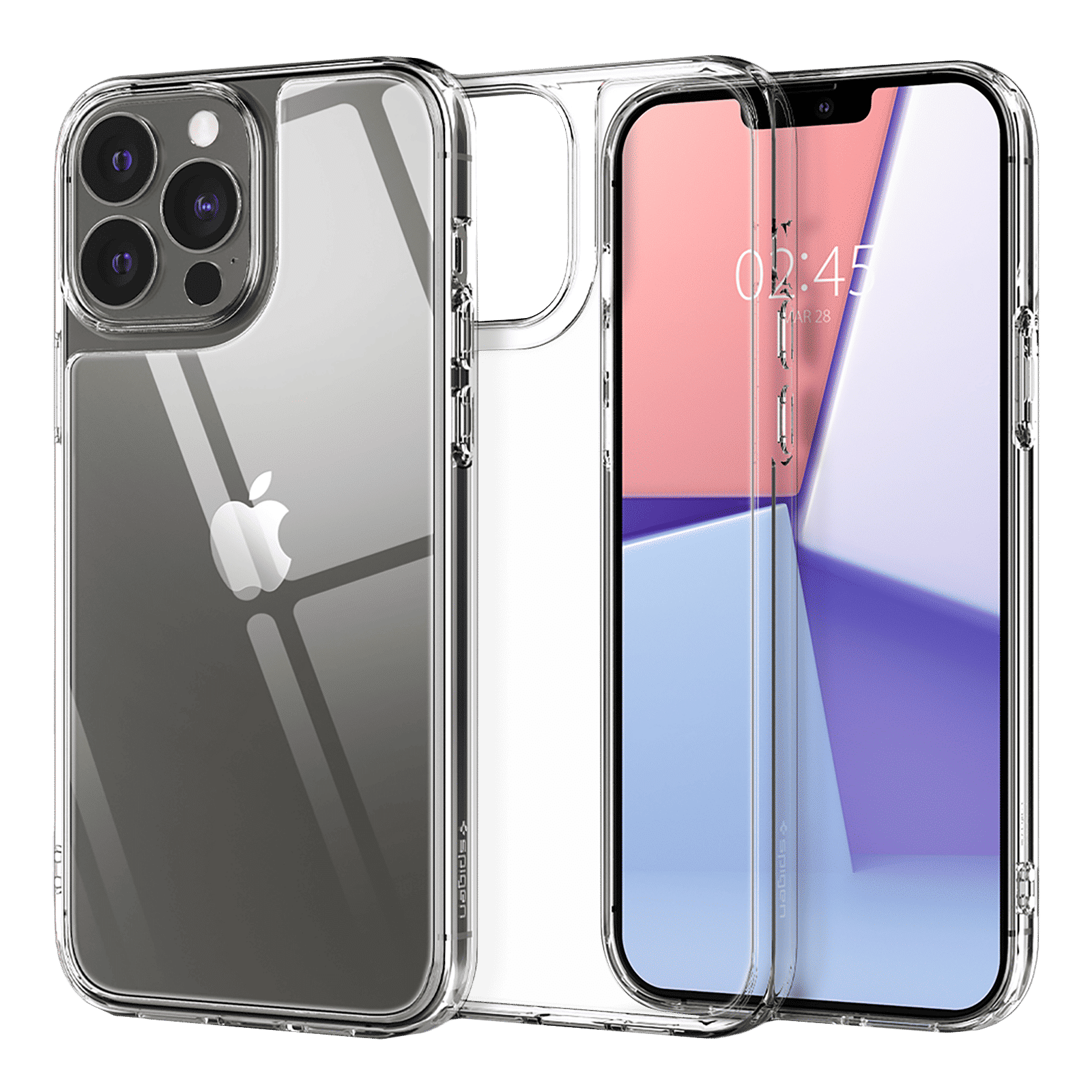 spigen Quartz Hybrid Back Case For iPhone 13 Pro Max (Wireless Charge Compatible, ACS03214, Crystal Clear) spigen Quartz Hybrid Back Case For iPhone 13 Pro Max (Wireless Charge Compatible, ACS03214, Crystal Clear)_1