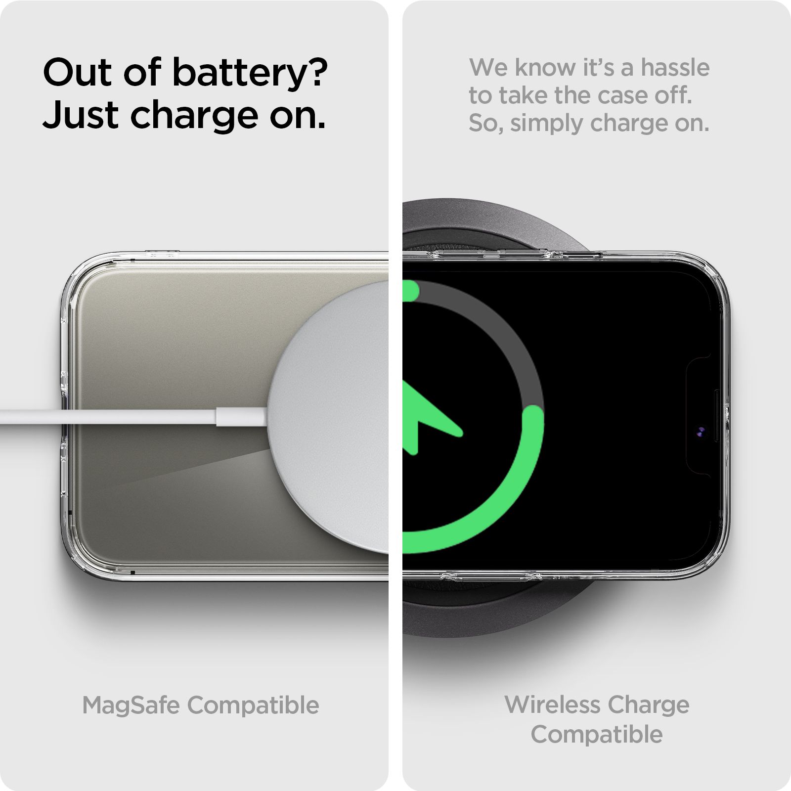 spigen Quartz Hybrid Back Case For iPhone 13 Pro Max (Wireless Charge Compatible, ACS03214, Crystal Clear) spigen Quartz Hybrid Back Case For iPhone 13 Pro Max (Wireless Charge Compatible, ACS03214, Crystal Clear)_11