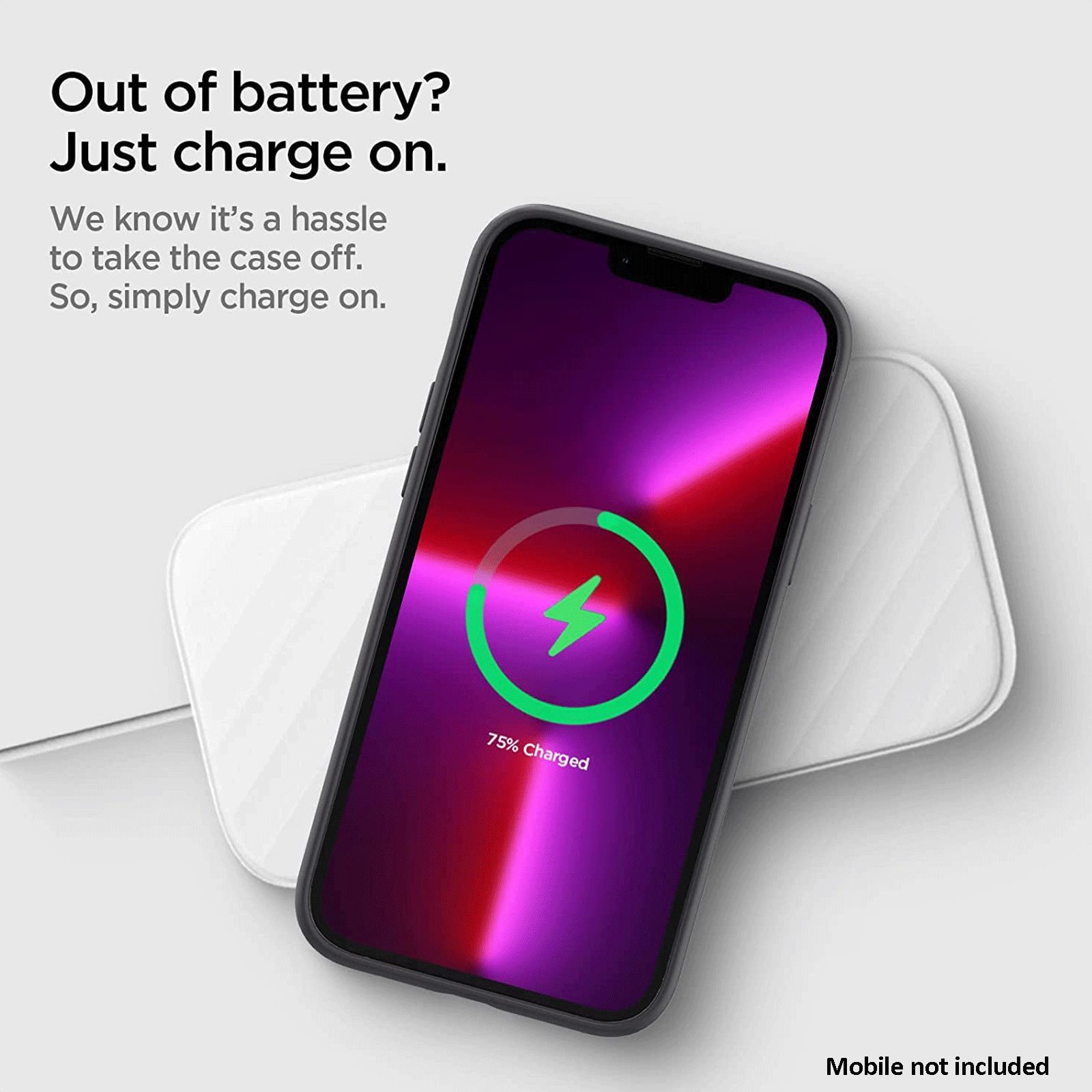 spigen Silicone Fit Soft Silicone Back Cover for Apple iPhone 13 Pro Max (Wireless Charging Compatible, Black)_6