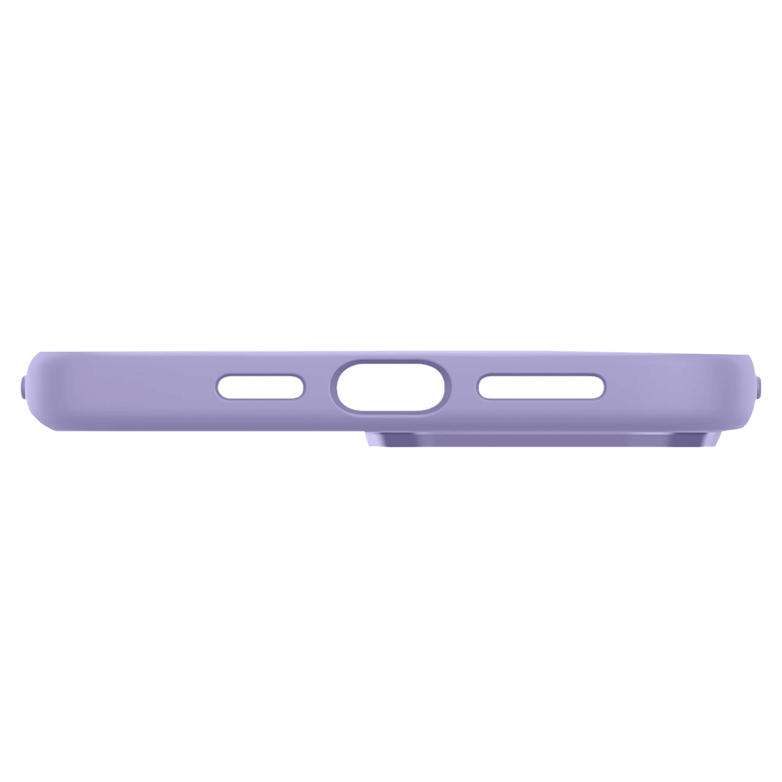 spigen Silicone Fit Soft Silicone Back Cover for Apple iPhone 13 Pro Max (Air Cushion Technology, Iris Purple)_10
