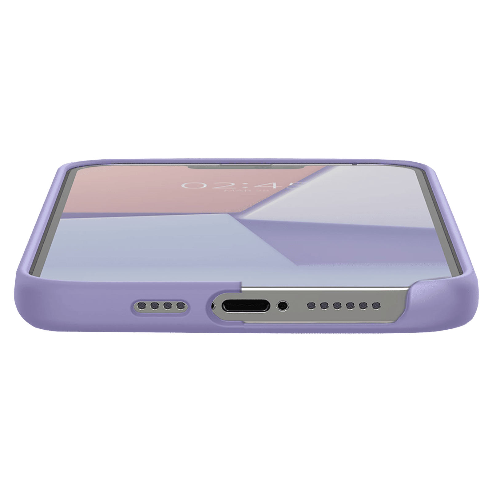 spigen Silicone Fit Soft Silicone Back Cover for Apple iPhone 13 Pro Max (Air Cushion Technology, Iris Purple)_15