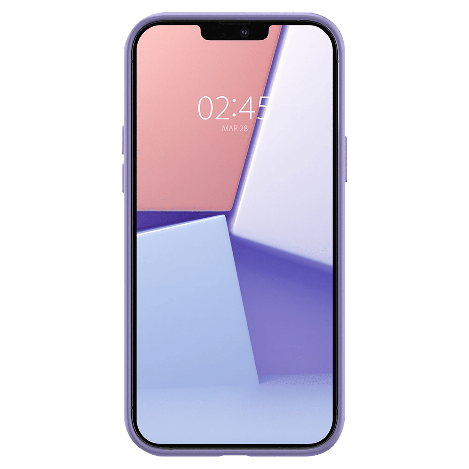 spigen Silicone Fit Soft Silicone Back Cover for Apple iPhone 13 Pro Max (Air Cushion Technology, Iris Purple)_3