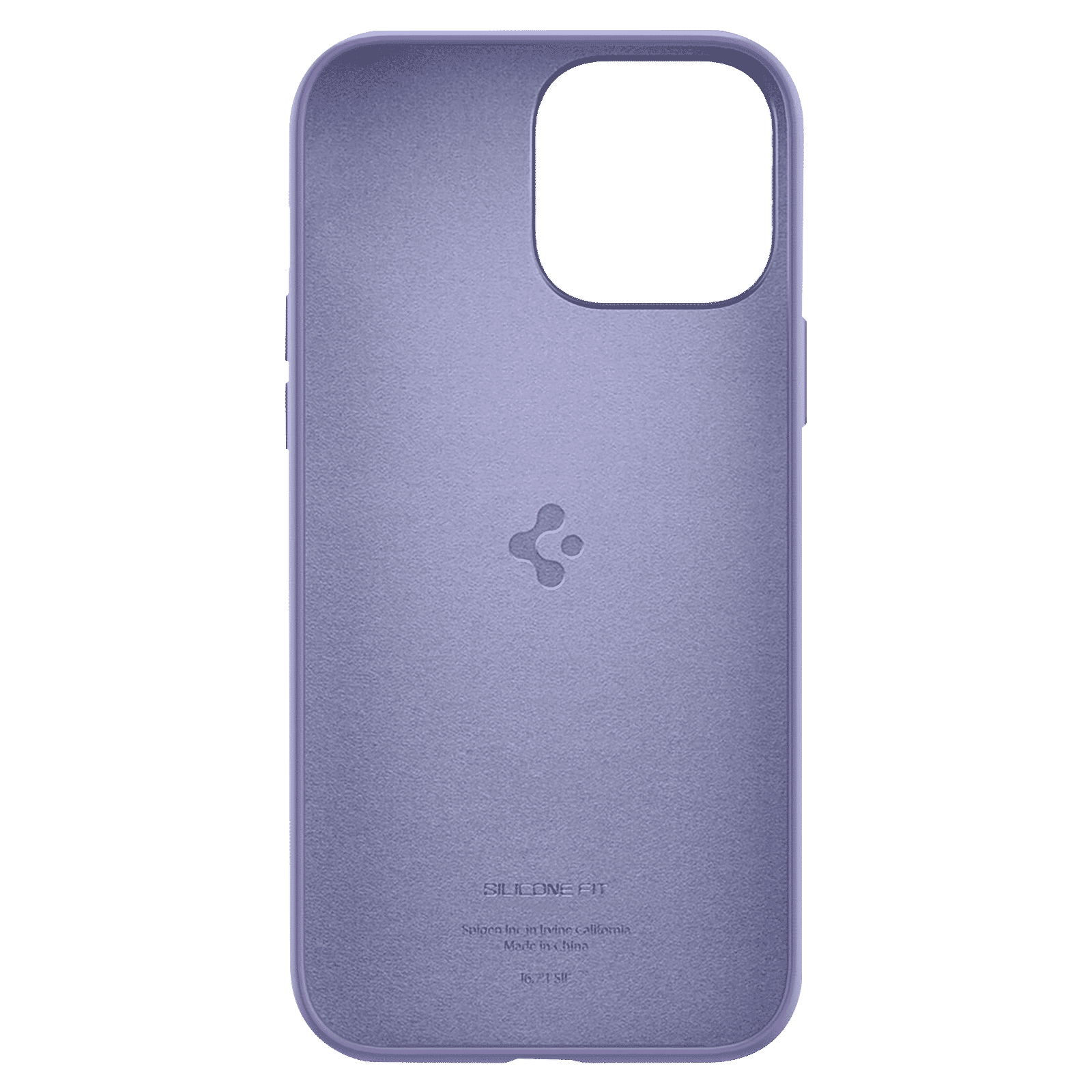 spigen Silicone Fit Soft Silicone Back Cover for Apple iPhone 13 Pro Max (Air Cushion Technology, Iris Purple)_5
