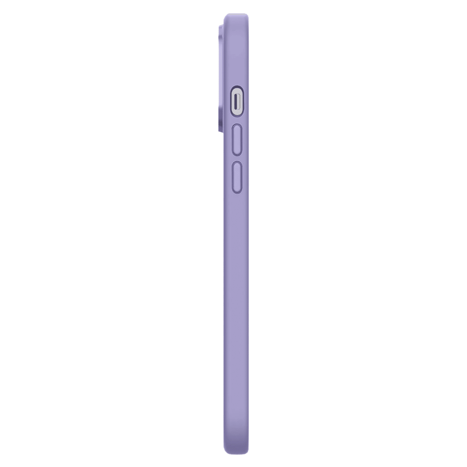 spigen Silicone Fit Soft Silicone Back Cover for Apple iPhone 13 Pro Max (Air Cushion Technology, Iris Purple)_6
