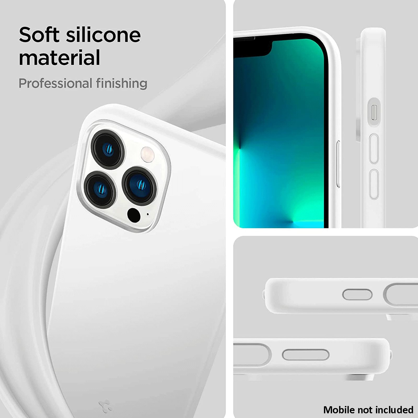 spigen Silicone Back Case for iPhone 13 Pro Max (ACS03229, White)_3