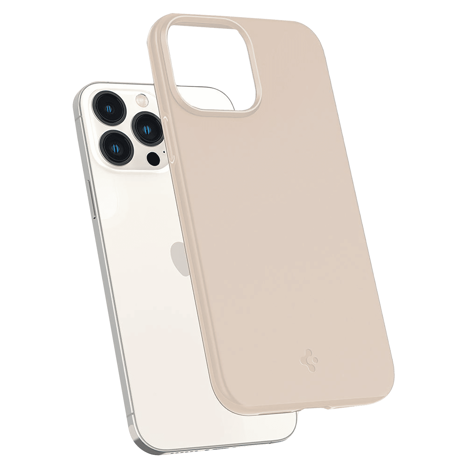 spigen Thin Fit TPU & Polycarbonate Back Cover for Apple iPhone 13 Pro Max (Wireless Charging Compatible, Sand Beige)_4