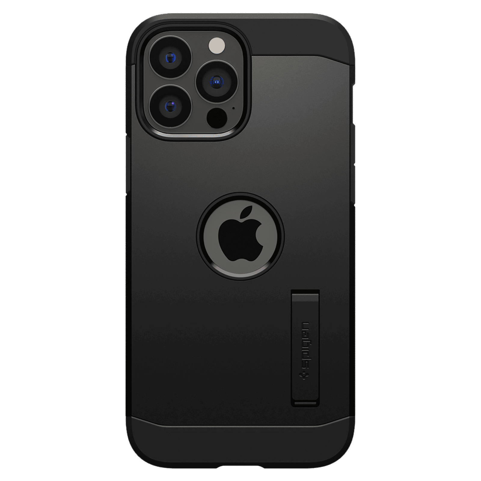 spigen Tough Armor TPU & Polycarbonate Back Case with Stand for Apple iPhone 13 Pro Max (Wireless Charging Compatible, Black)_4